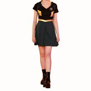 Her Universe Marvel Loki Gold Black Cosplay Hooded Mini Dress XS, S, M